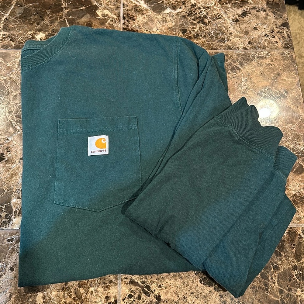 Men’s long sleeve forest green, heavy duty fabric